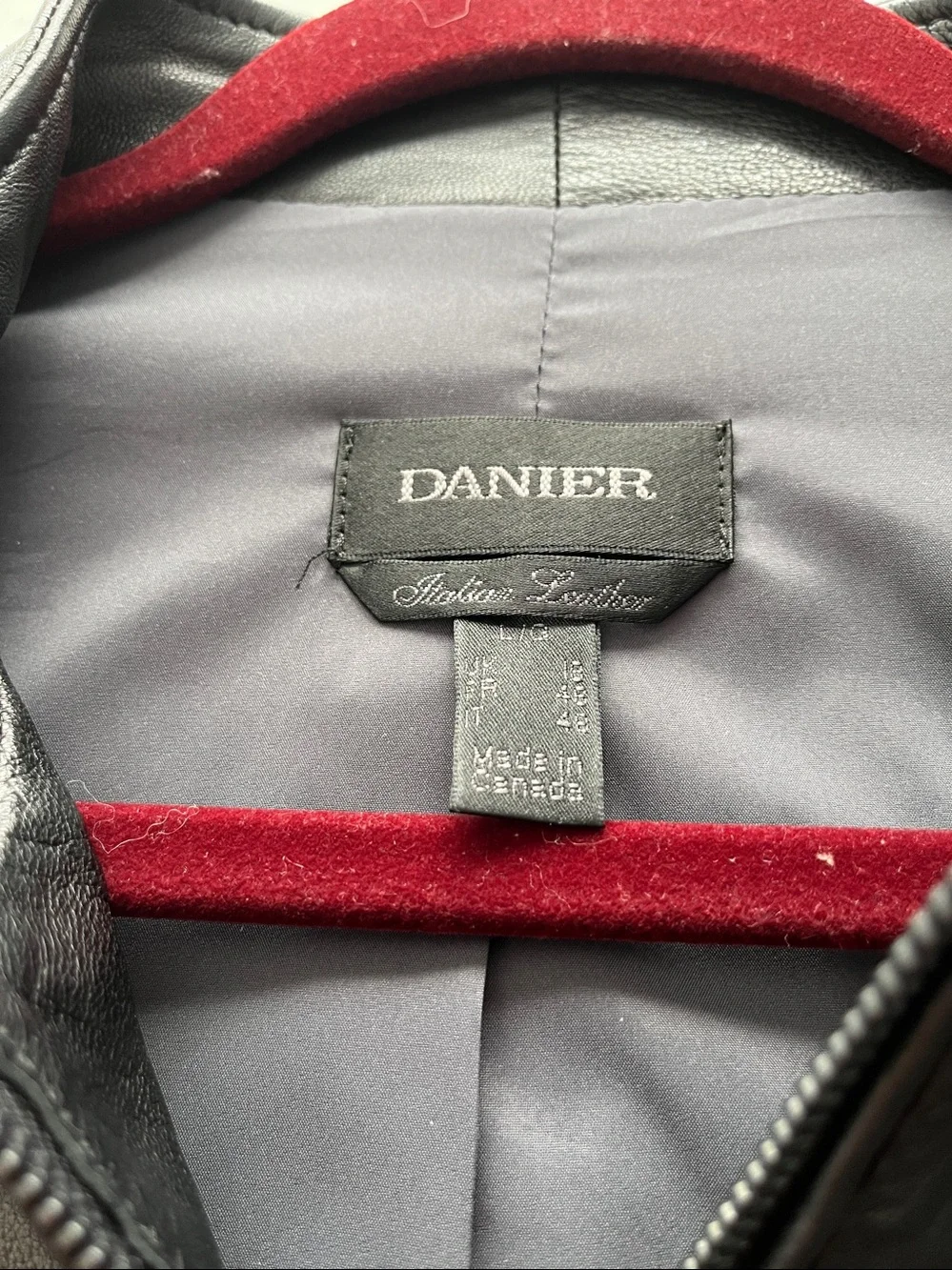 Danier Leather Jacket. Large Black